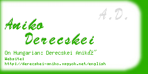 aniko derecskei business card